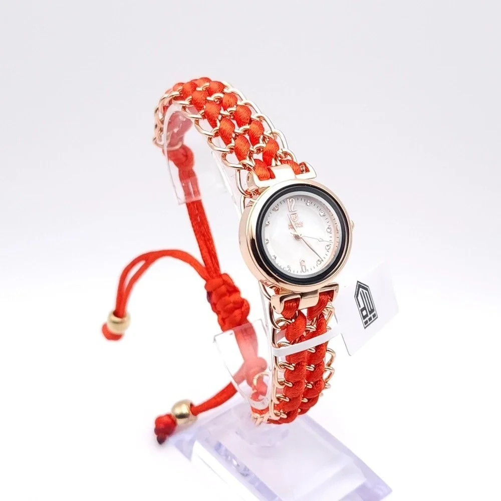 Invicta Prestige‎ MPW0299 Rose Gold Women's Watch Red Woven Strap New